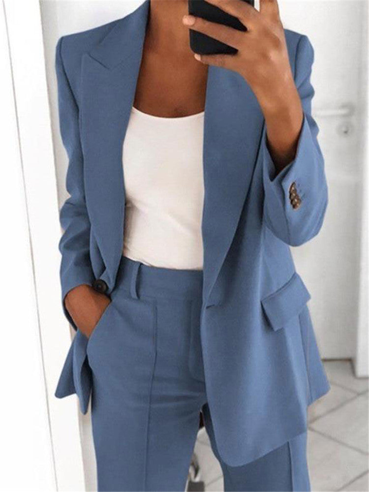 ElanWear Women’s Slim Fit Collared Cardigan – Elegant Long Sleeve Casual Outerwear Jacket