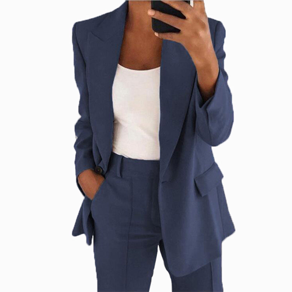 ElanWear Women’s Slim Fit Collared Cardigan – Elegant Long Sleeve Casual Outerwear Jacket